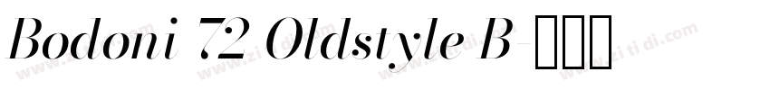 Bodoni 72 Oldstyle B字体转换